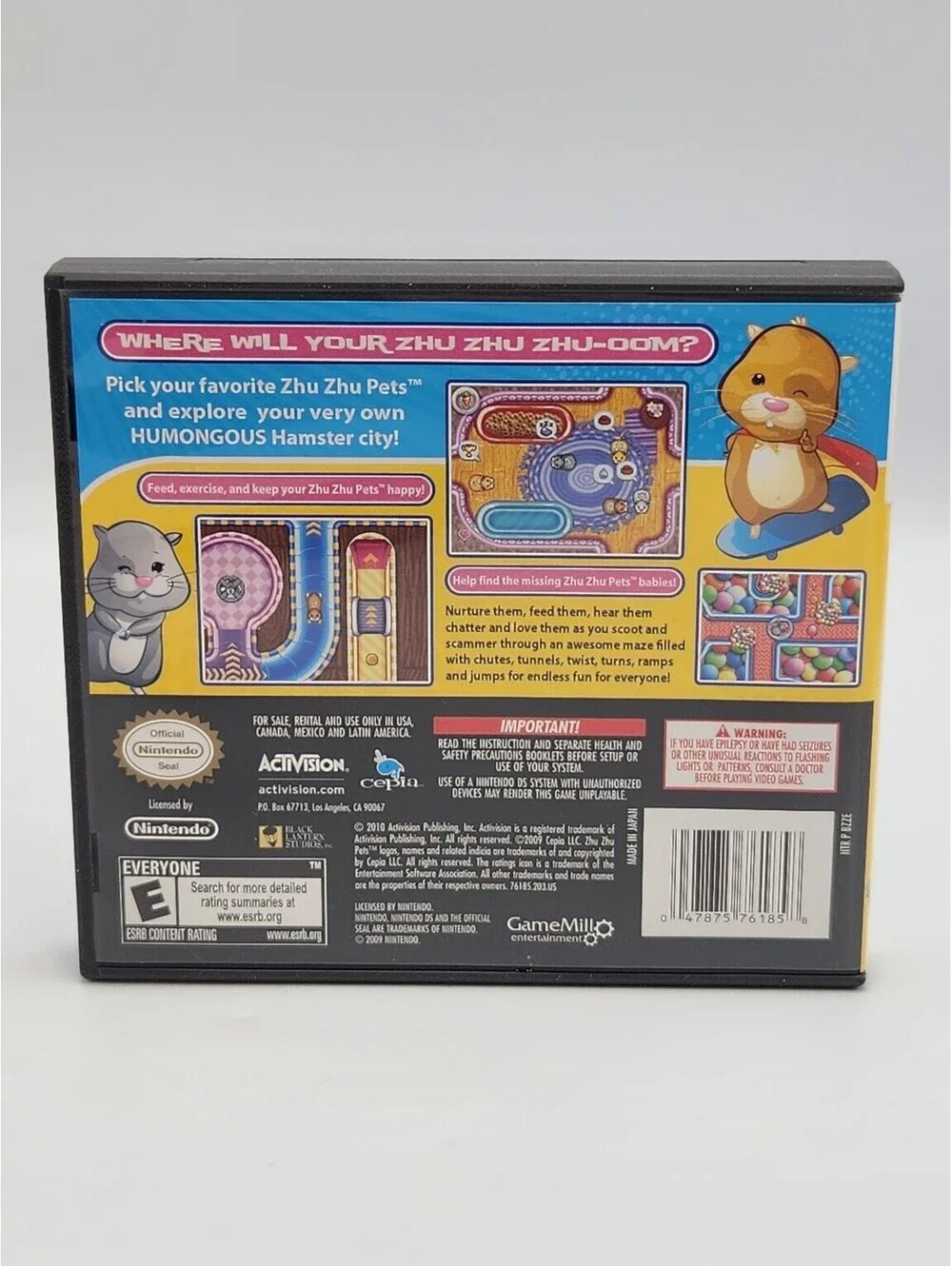 Zhu Zhu Pets Nintendo DS NDS Game Complete CIB w/ Manual ESRB E Activision B15